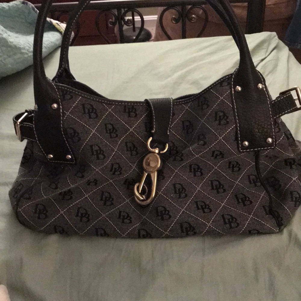 Dooney and Bourke Large canvas and Leather handbag